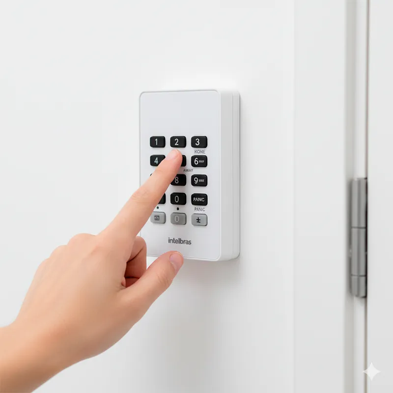 Activando una alarma inalámbrica Intelbras, servicio de instalación profesional de TECNOCOM VALLE en Buga